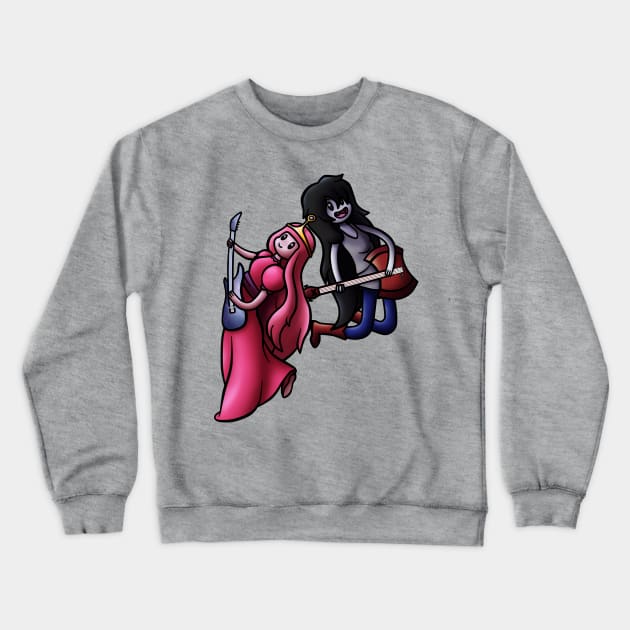 Marceline and Princess Bubblegum Crewneck Sweatshirt by VanumChan